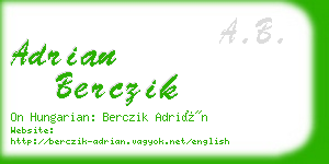 adrian berczik business card